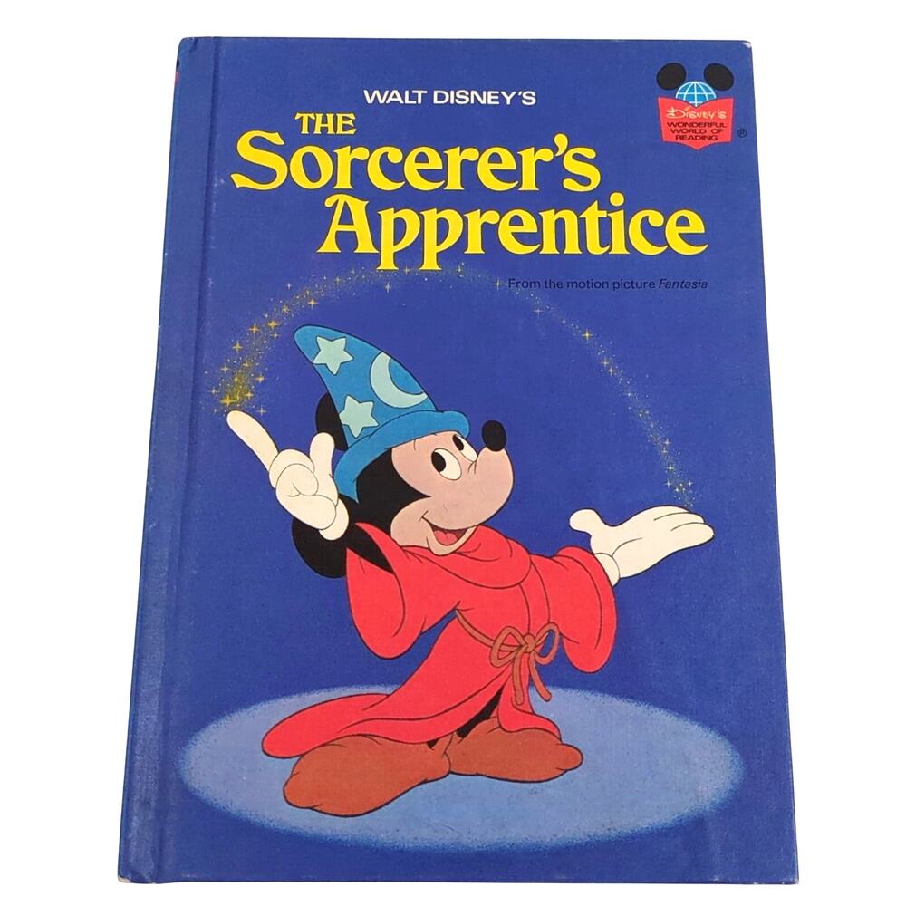 Vintage 1973 The Sorcerer's Apprentice Disney World of Reading Hardcover Book